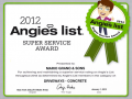angies list award 2012